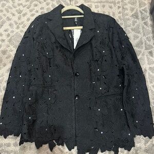 Berek Black Blazer with Starry Embellishments